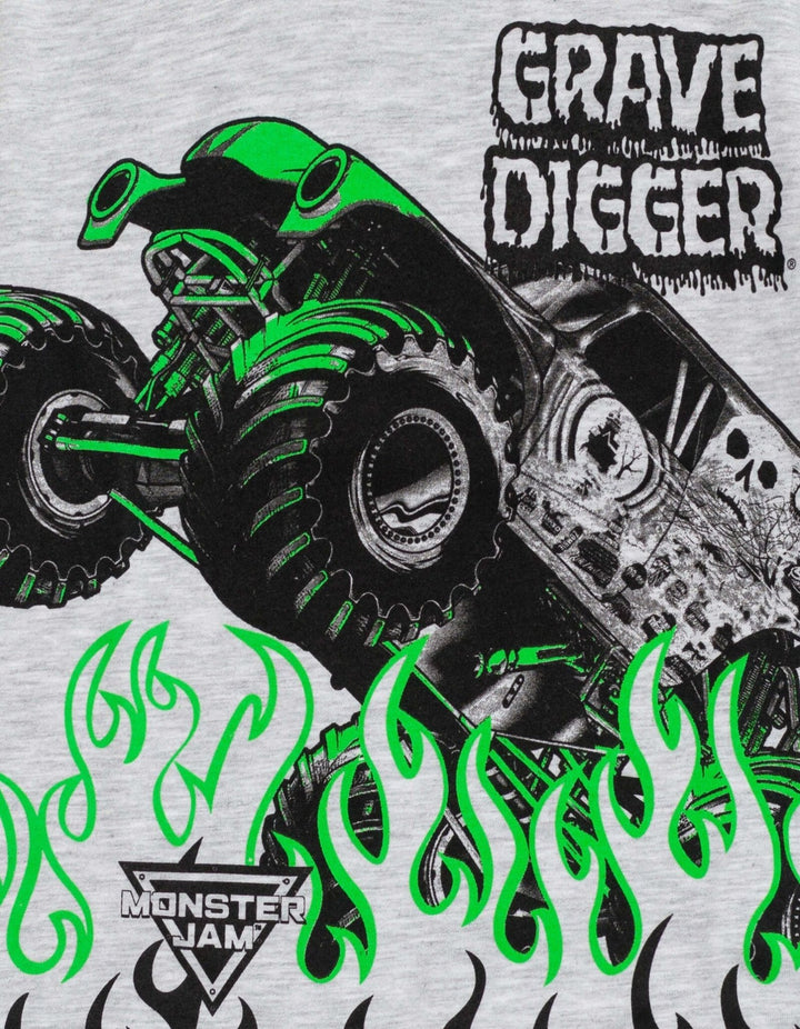 Monster Jam Grave Digger T - Shirt and Shorts Outfit Set - imagikids