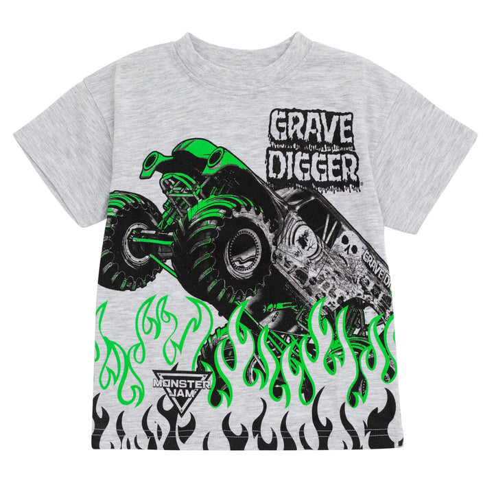 Monster Jam Grave Digger T - Shirt and Shorts Outfit Set - imagikids