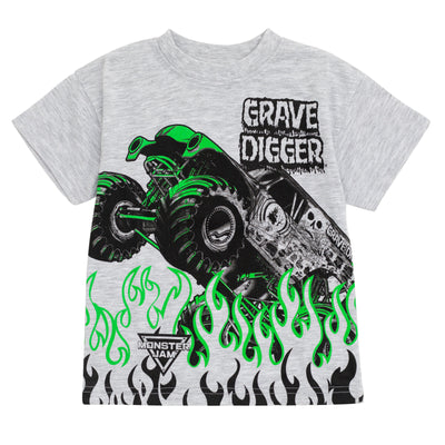 Monster Jam Grave Digger T-Shirt and Shorts Outfit Set