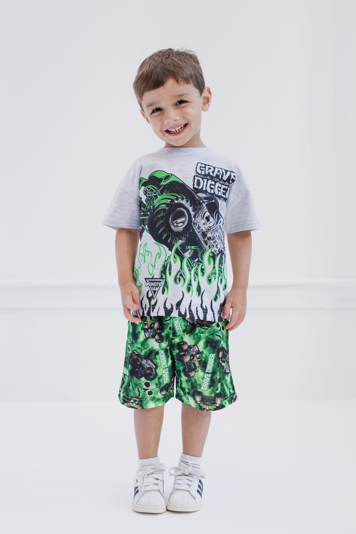 Monster Jam Grave Digger T-Shirt and Shorts Outfit Set