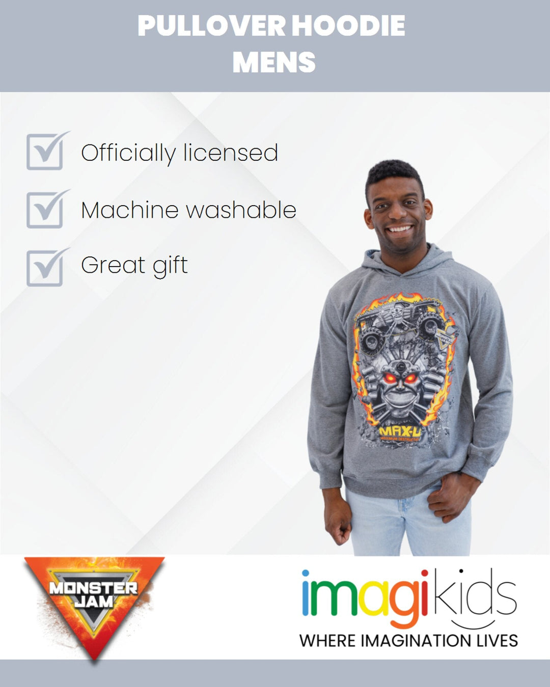 Monster Jam Maximum Destruction Fleece Hoodie - imagikids