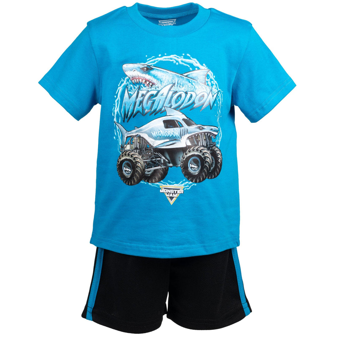 Monster Jam Megalodon Athletic T-Shirt Mesh Shorts Outfit Set