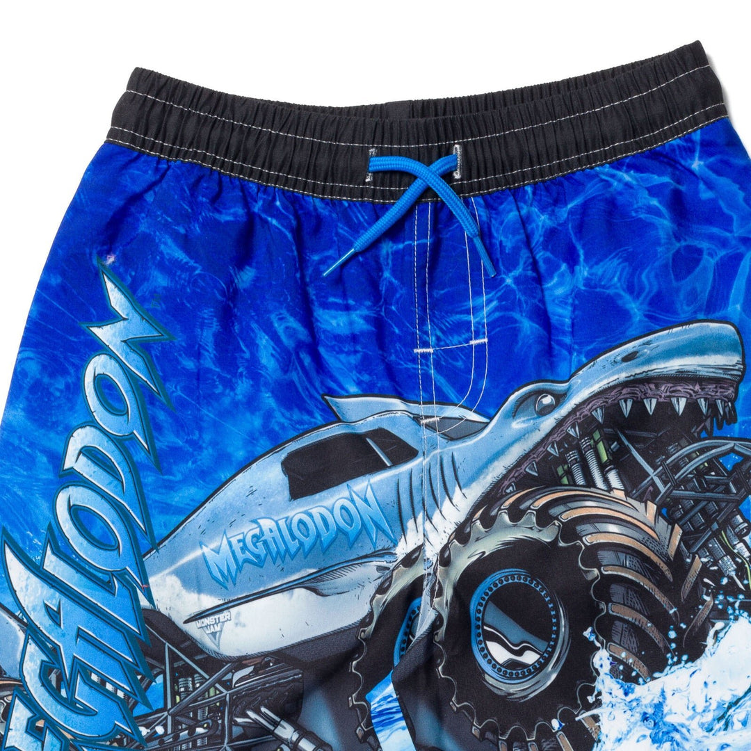 Monster Jam Megalodon UPF 50+ Swim Trunks Bathing Suit - imagikids