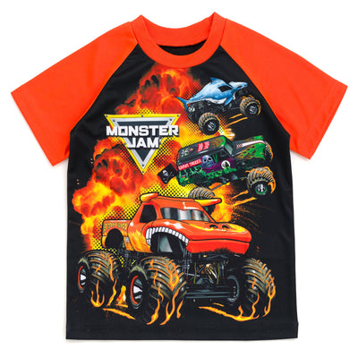 Monster Jam Mix N' Match Athletic T-Shirt Tank Top French Terry Shorts 3 Piece Outfit Set