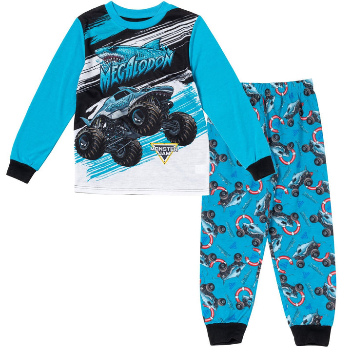 Monster Jam Pullover Pajama Shirt and Pants Sleep Set - imagikids