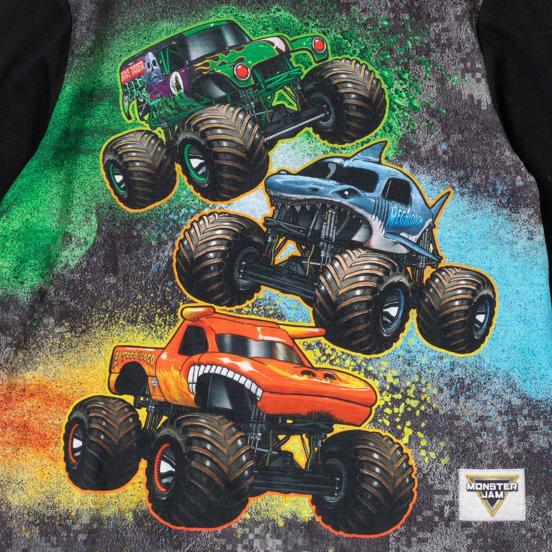 Monster Jam Pullover Pajama Shirt and Pants Sleep Set - imagikids