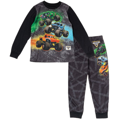 Monster Jam Pullover Pajama Shirt and Pants Sleep Set - imagikids
