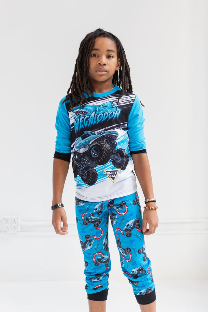 Monster Jam Pullover Pajama Shirt and Pants Sleep Set - imagikids