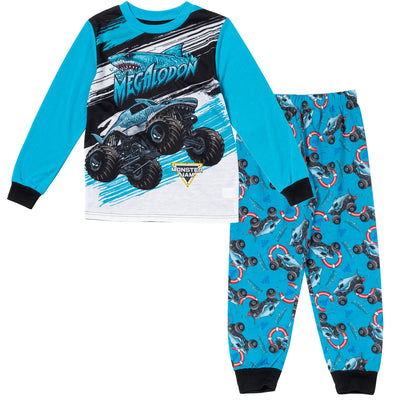 Monster Jam Pullover Pajama Shirt and Pants Sleep Set