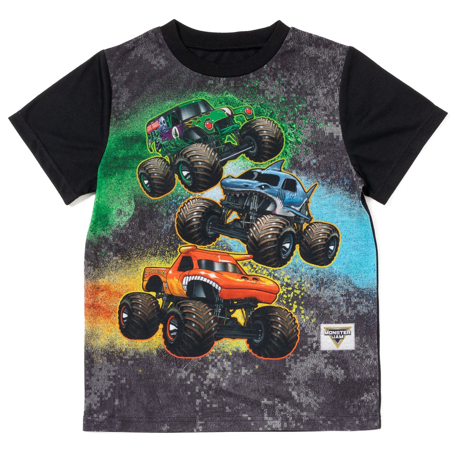 Monster Jam Pullover Pajama Shirt and Shorts Sleep Set - imagikids