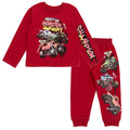 Monster Jam Raglan T-Shirt and Fleece Jogger Pants Outfit Set