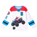Monster Jam Sparkle Smash Mesh Hockey Jersey Long Sleeve T-Shirt
