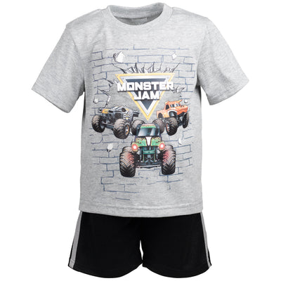 Camiseta gráfica transpirable Monster Jam y pantalones cortos transpirables