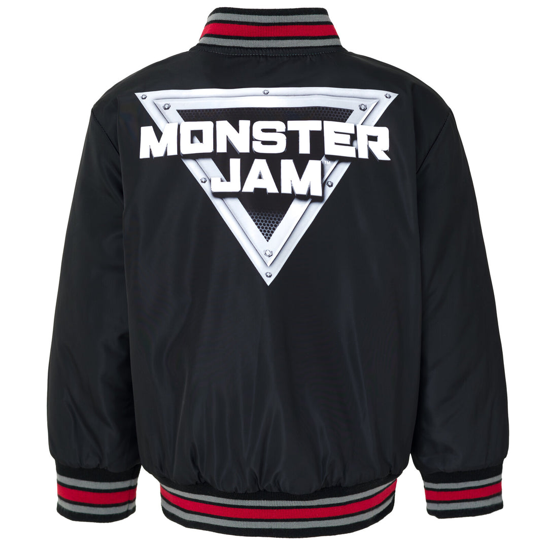 Monster Jam Zip Up Varsity Bomber Jacket | FREE Shipping on Orders $50 ...