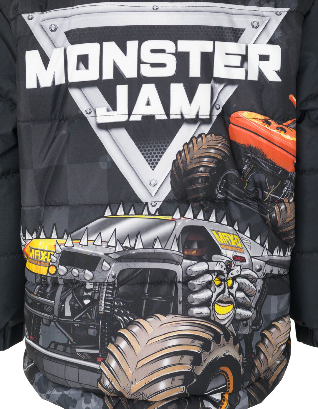 Monster Jam Zip Up Winter Coat Puffer Jacket