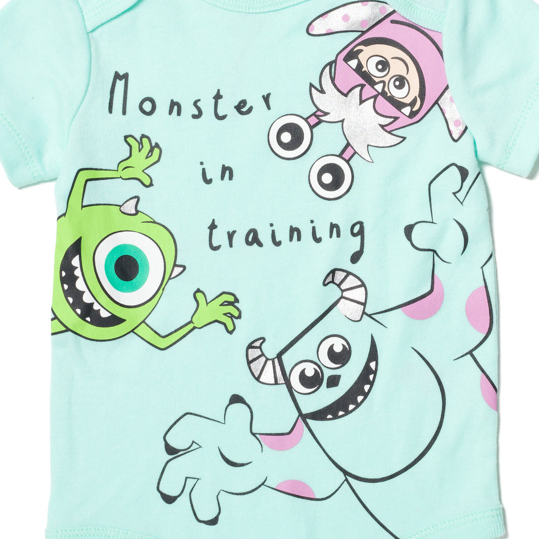 monsters inc shirt toddler Monsters Inc. Pixar 3 Piece Outfit Set: Cuddly Bodysuit Pants Hat – imagikids