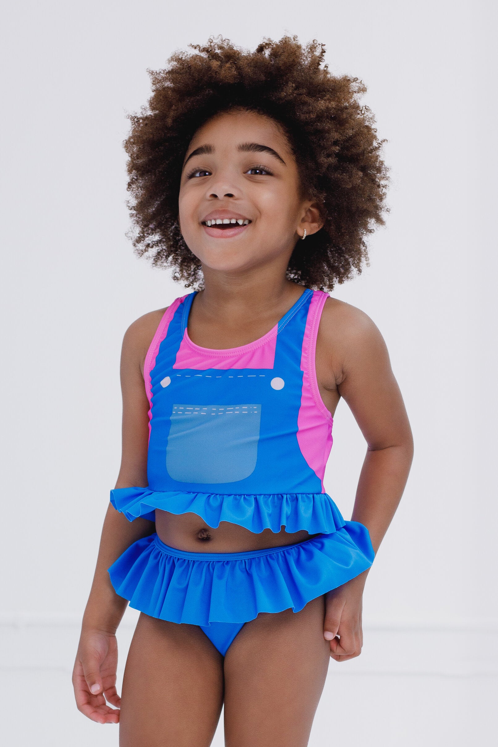 Ms. Rachel Racerback UPF 50+ Peplum Tankini Top and Bikini Bottom