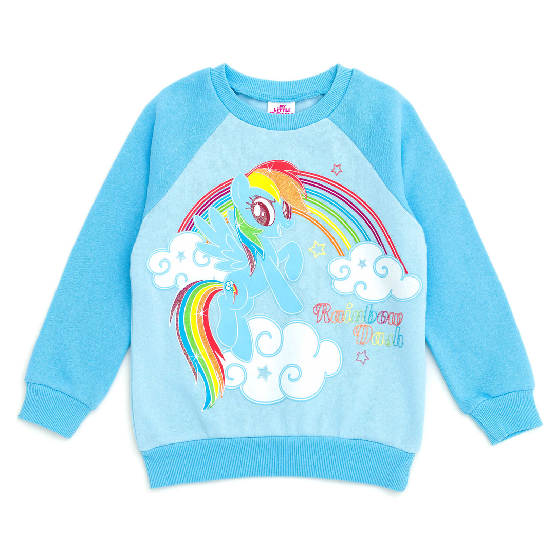 My Little Pony Rainbow Dash Pullover Fleece Sweatshirt and Cosplay Hat