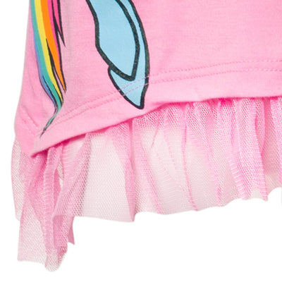 Conjunto de shorts y camiseta gráfica con volantes de My Little Pony