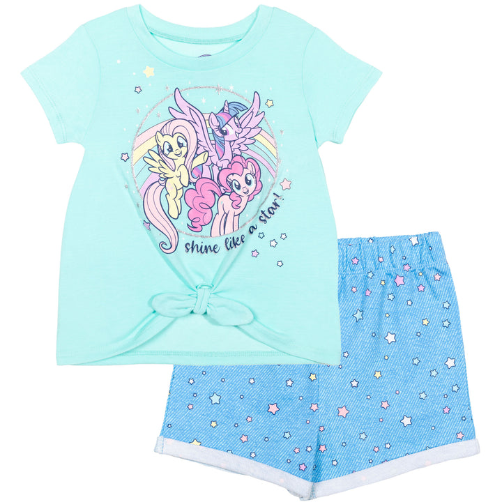 Conjunto de camiseta gráfica y pantalones cortos de My Little Pony