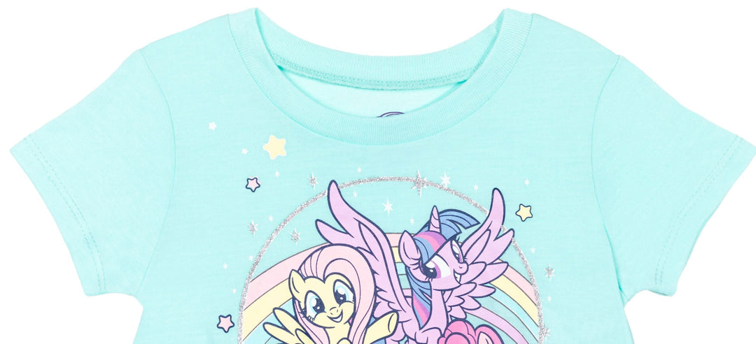 Conjunto de camiseta gráfica y pantalones cortos de My Little Pony