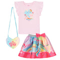 My Little Pony Tank Top, Satin Skirt and Bag 3 Piece Outfit Set