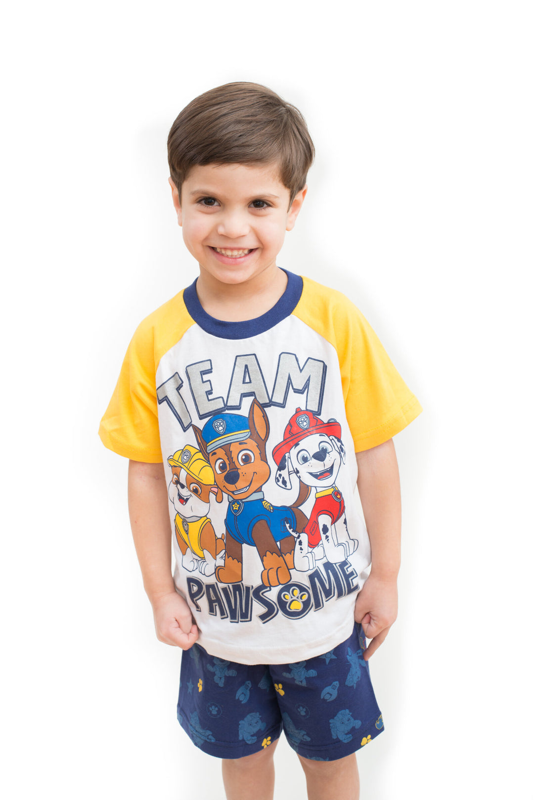 Nickelodeon Paw Patrol Pullover T-Shirt and French Terry Shorts Outfit Set