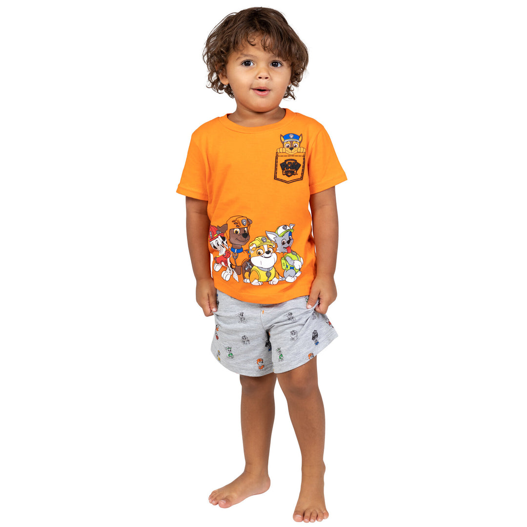 Nickelodeon Paw Patrol T-Shirt and Bike Shorts French Terry Outfit Set