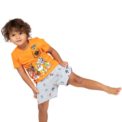 Nickelodeon Paw Patrol T-Shirt and Bike Shorts French Terry Outfit Set