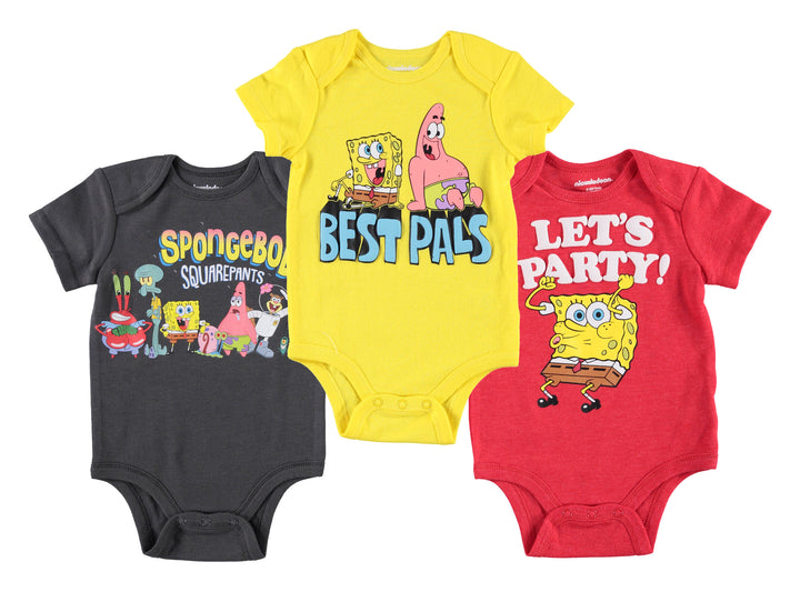 SpongeBob SquarePants 3 Pack Bodysuits