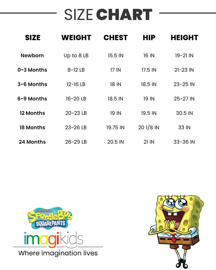 SpongeBob SquarePants 3 Pack Bodysuits