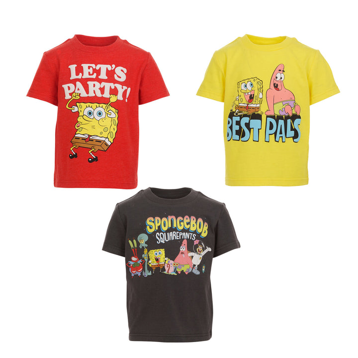 Nickelodeon SpongeBob SquarePants 3 Pack T-Shirts