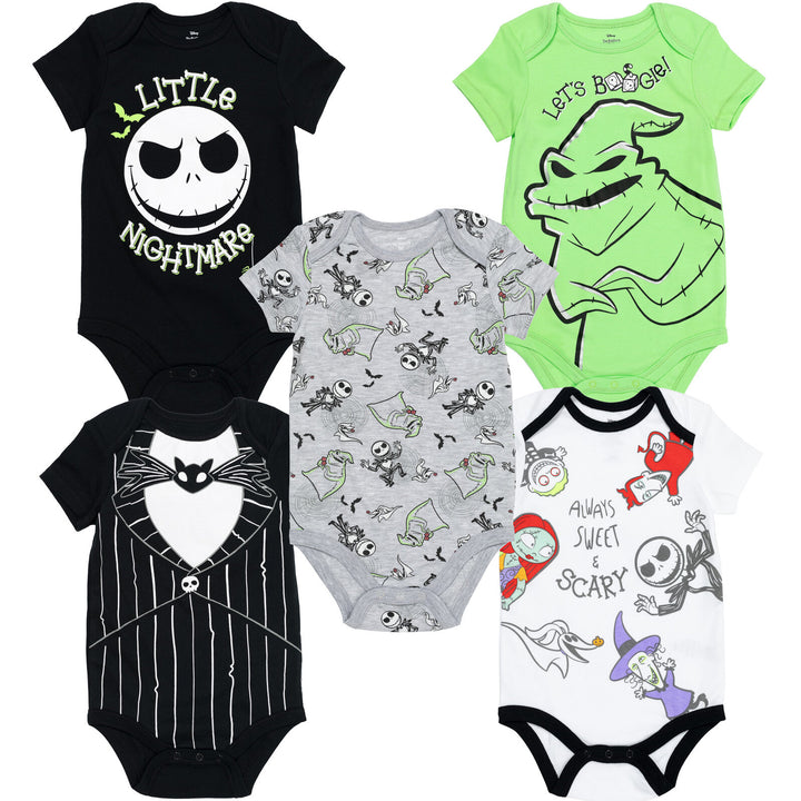 Nightmare Before Christmas 5 Pack Bodysuits