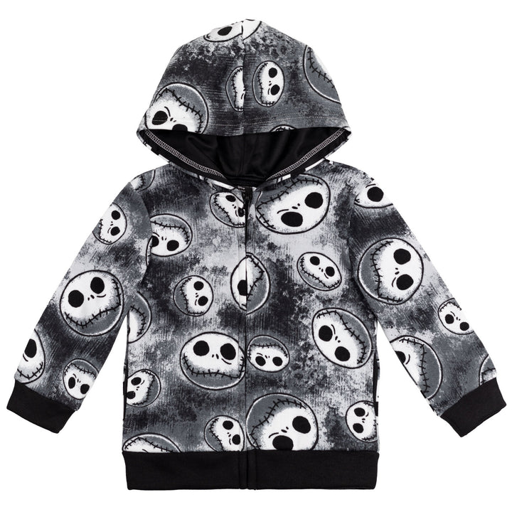 Nightmare Before Christmas Jack Skellington Fleece Zip Up Hoodie