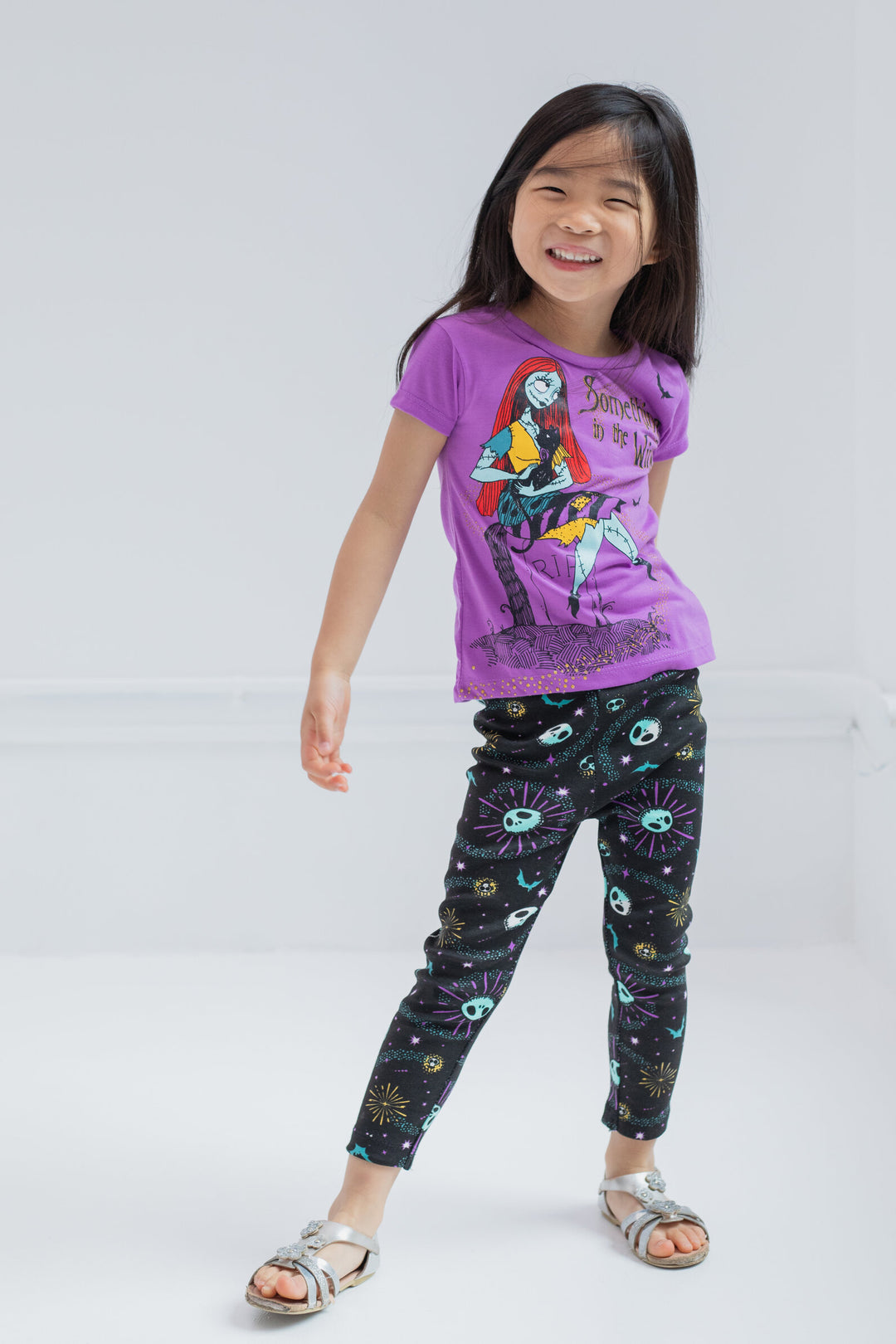 Nightmare Before Christmas Sally Fleece T-Shirt and Leggings Outfit Set