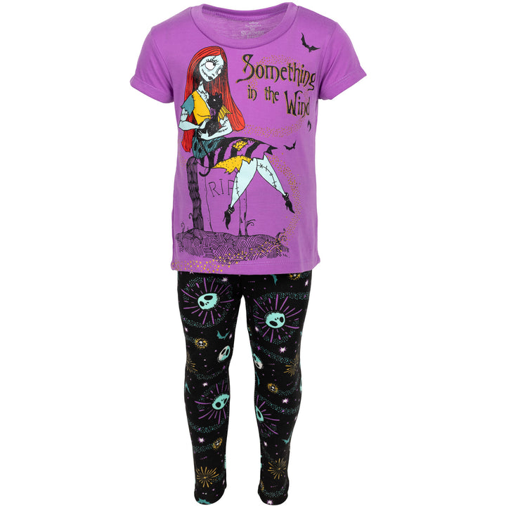 Nightmare Before Christmas Sally Fleece T-Shirt and Leggings Outfit Set