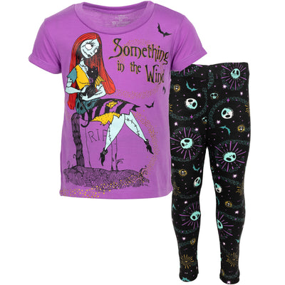 Nightmare Before Christmas Sally Fleece T-Shirt and Leggings Outfit Set