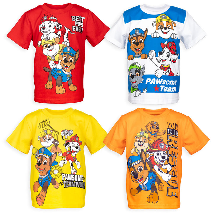 Paquete de 4 Chase de Paw Patrol Camiseta gráfica