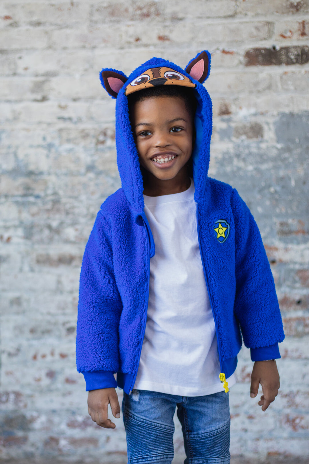 Paw Patrol Chase Cozy Sherpa Zip Up Cosplay Hoodie