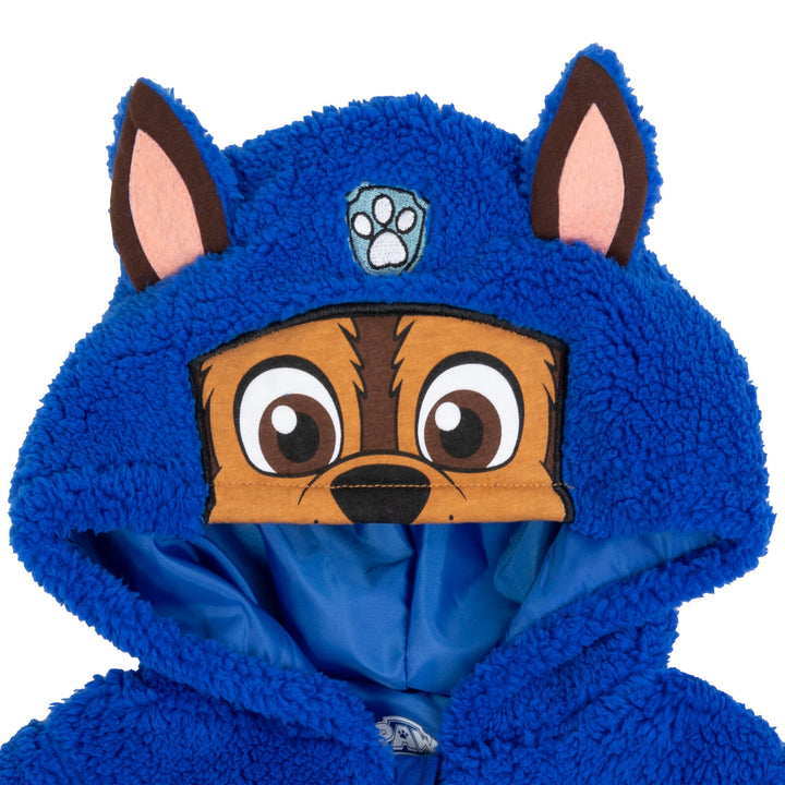 Paw Patrol Chase Cozy Sherpa Zip Up Cosplay Hoodie