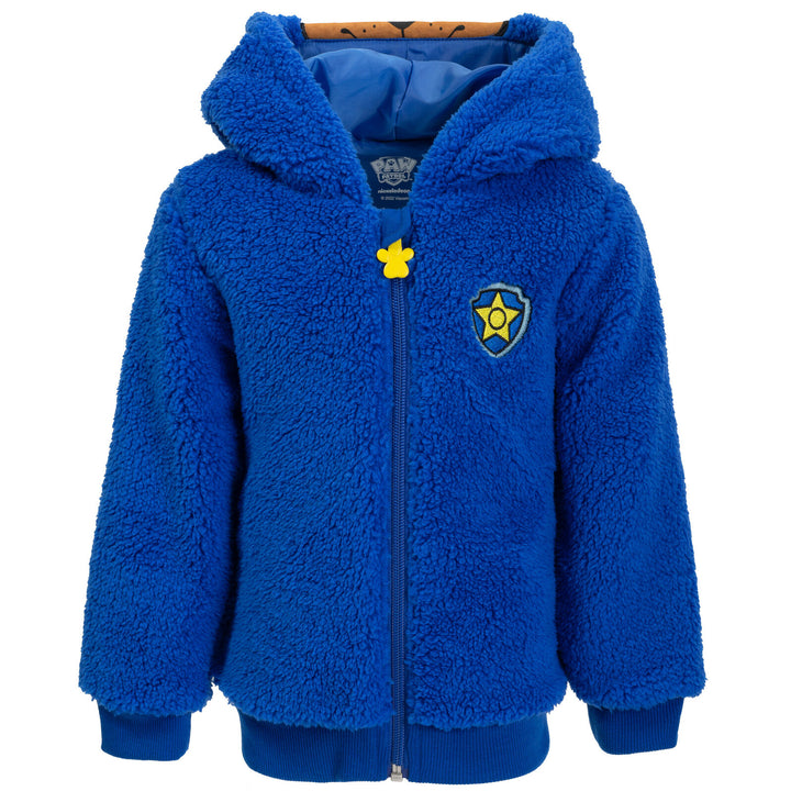 Paw Patrol Chase Cozy Sherpa Zip Up Cosplay Hoodie