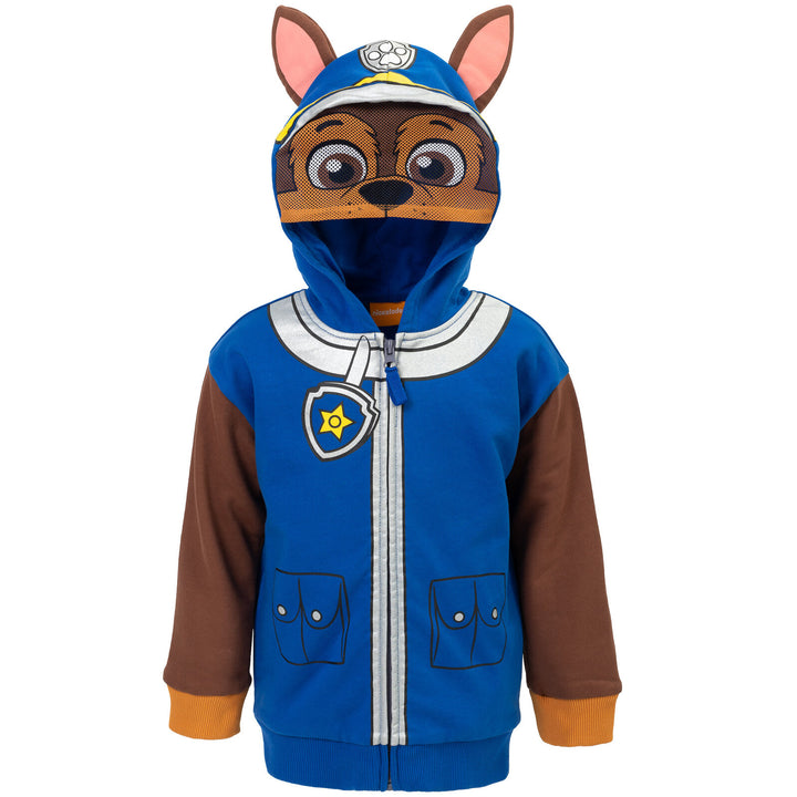 Paw Patrol Chase Fleece Zip Up Cosplay Hoodie