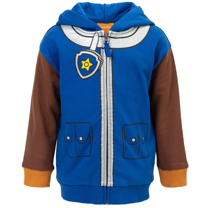 Paw Patrol Chase Fleece Zip Up Cosplay Hoodie