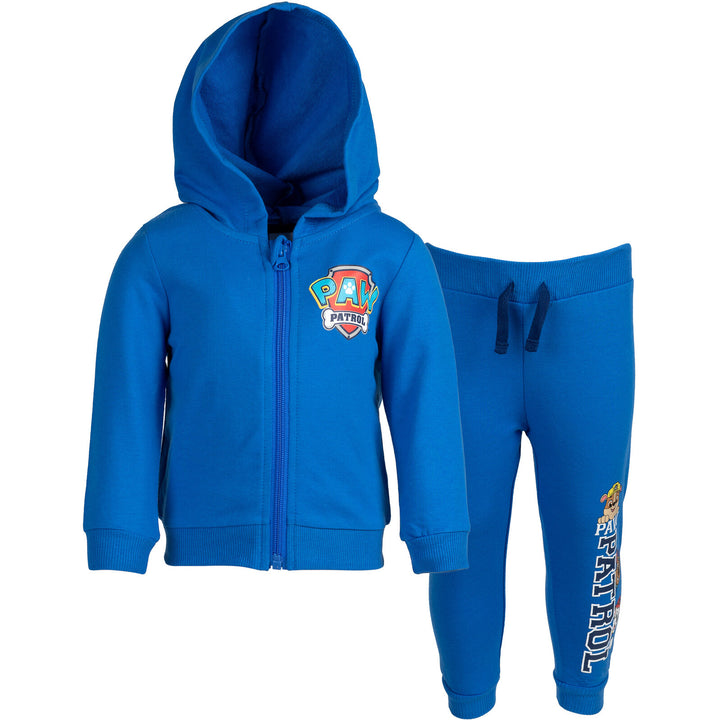 Paw Patrol Chase French Terry Zip-Up Jogger Hoodie & Pants Set