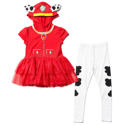 Paw Patrol Skye Everest Big Girls Pullover Crossover Fleece Hoodie and Leggings  Outfit Set Toddler to Big Kid 