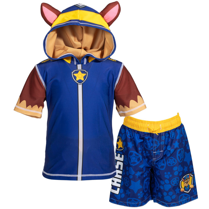 Paw Patrol Marshall Rash Guard and Swim Trunks Outfit Set