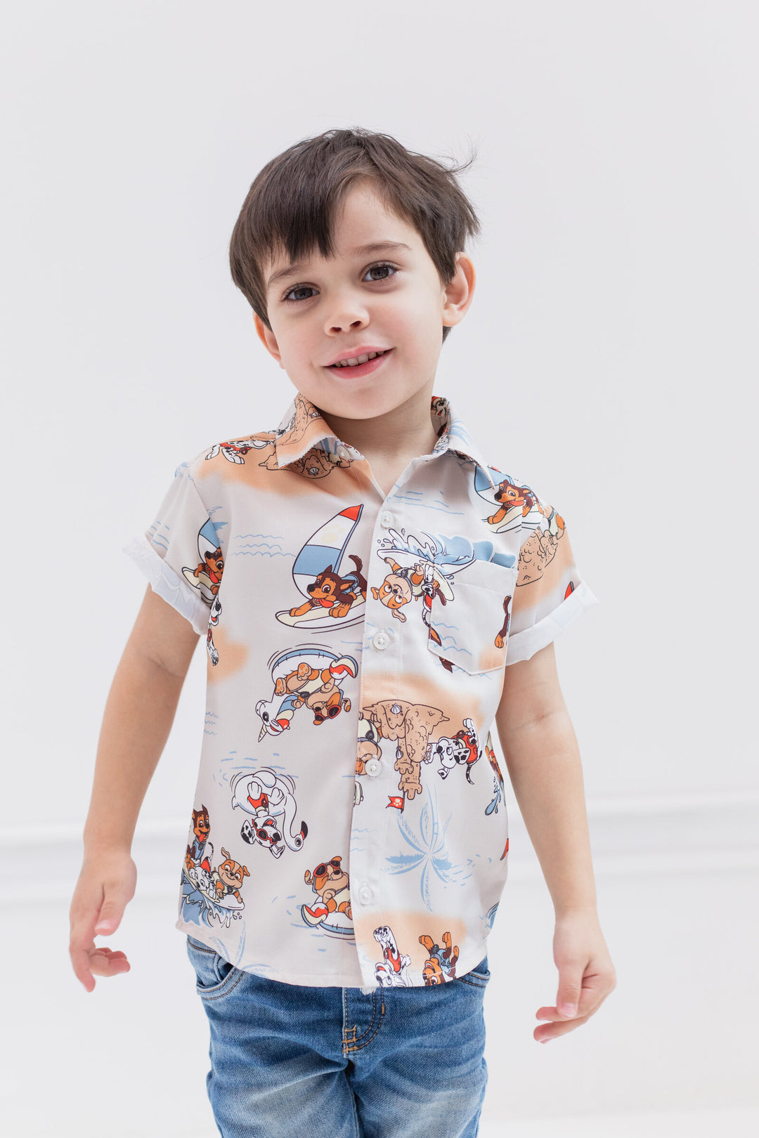 Paw Patrol Hawaiian Button Down Dress Shirt