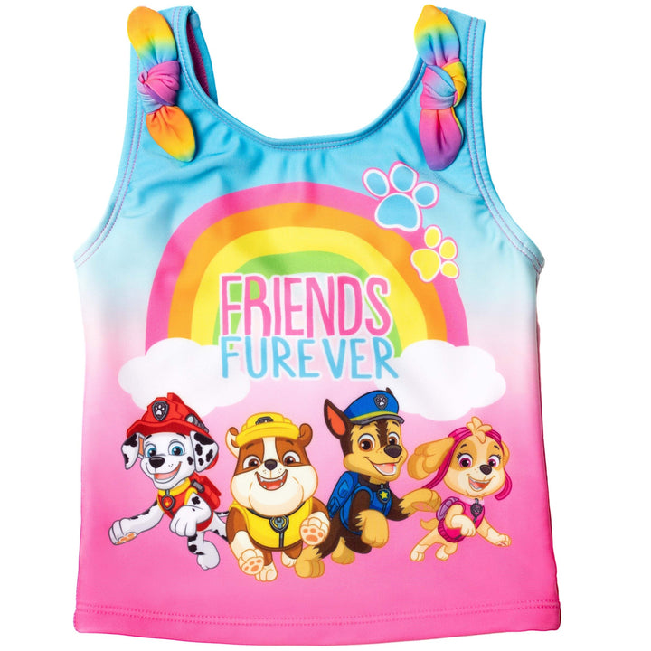 Paw Patrol One Piece Bathing Suit Rash Guard Tankini Top Bikini Bottom and Skort 5 Swimsuit Set