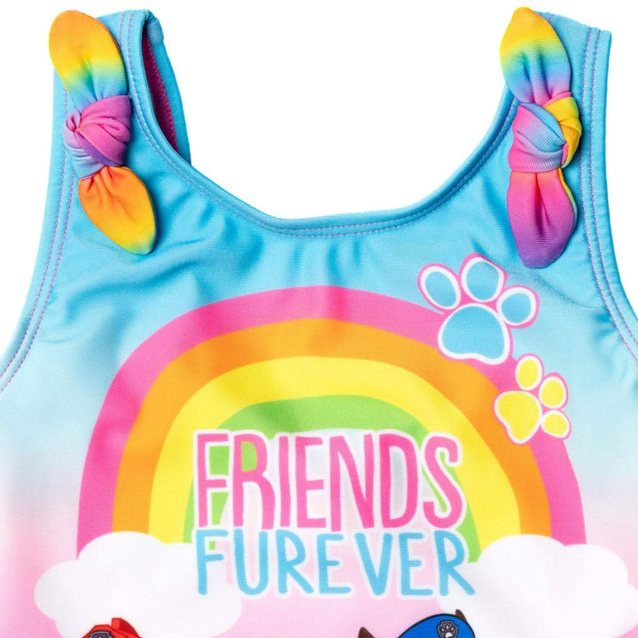 Paw Patrol One Piece Bathing Suit Rash Guard Tankini Top Bikini Bottom and Skort 5 Swimsuit Set