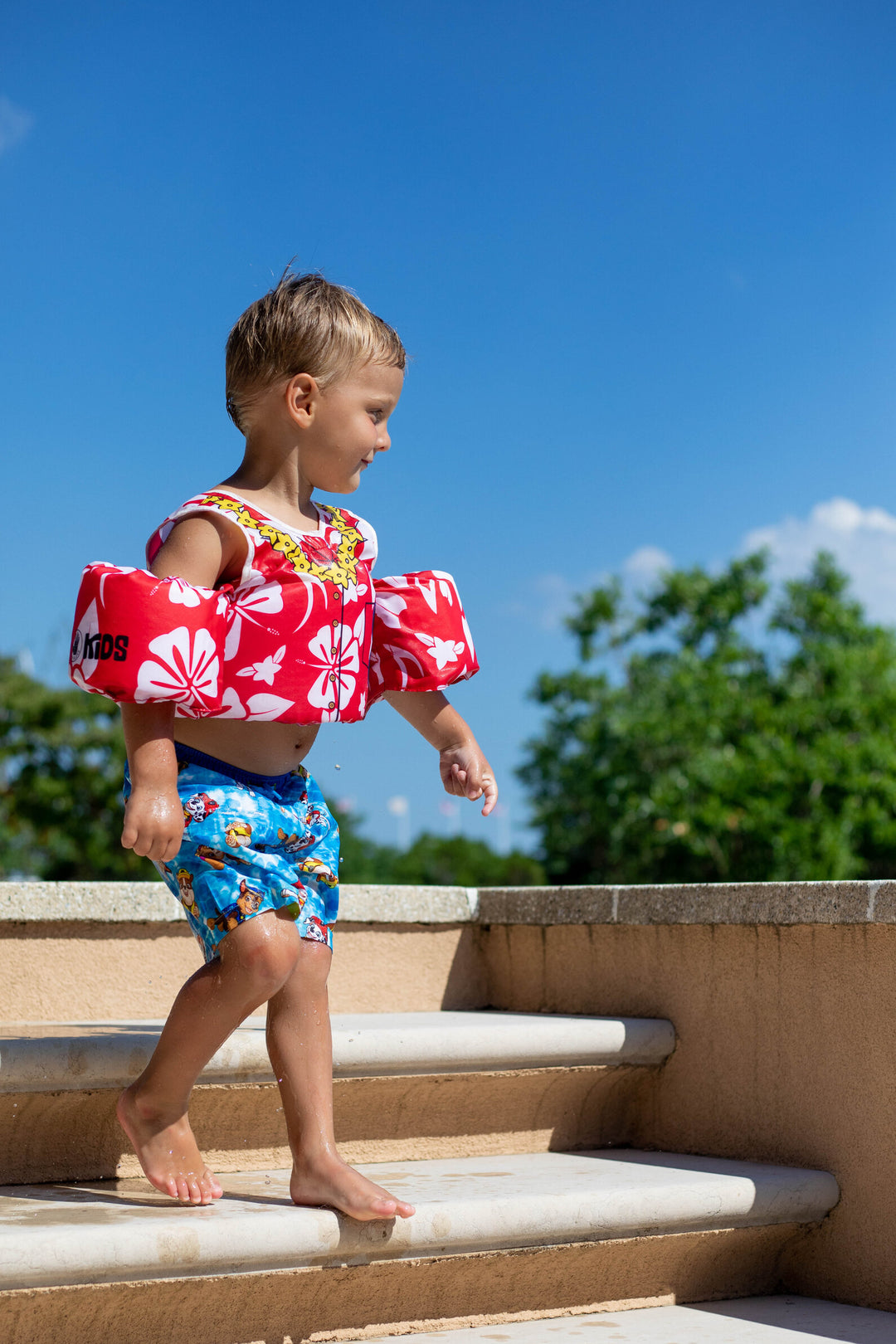 Paw Patrol Pullover Rash Guard and Swim Trunks